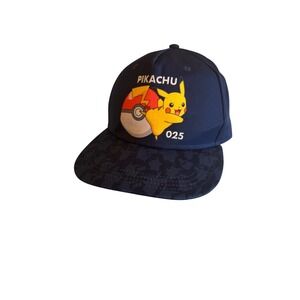 Pokémon Pikachu 025 Navy Snapback Cap One Size